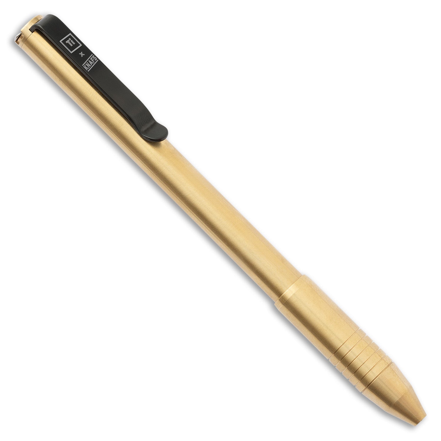 KNAFS-00564 Sancho Pen Black DLC TI Pocket Clip Big I x Knafs- on pen