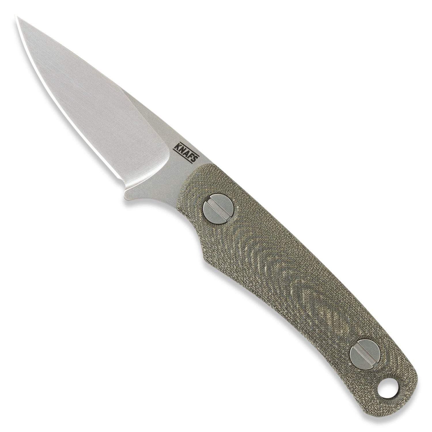 KNAFS-00596 Little-Lulu Stonewash MagnaCut Green Micarta front