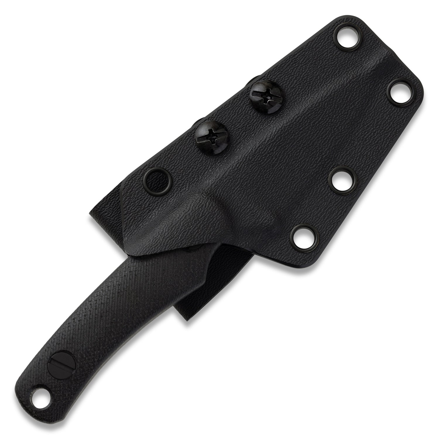 Little Lulu Fixed Blade Knife - Black Cerakote MagnaCut - Black Micarta