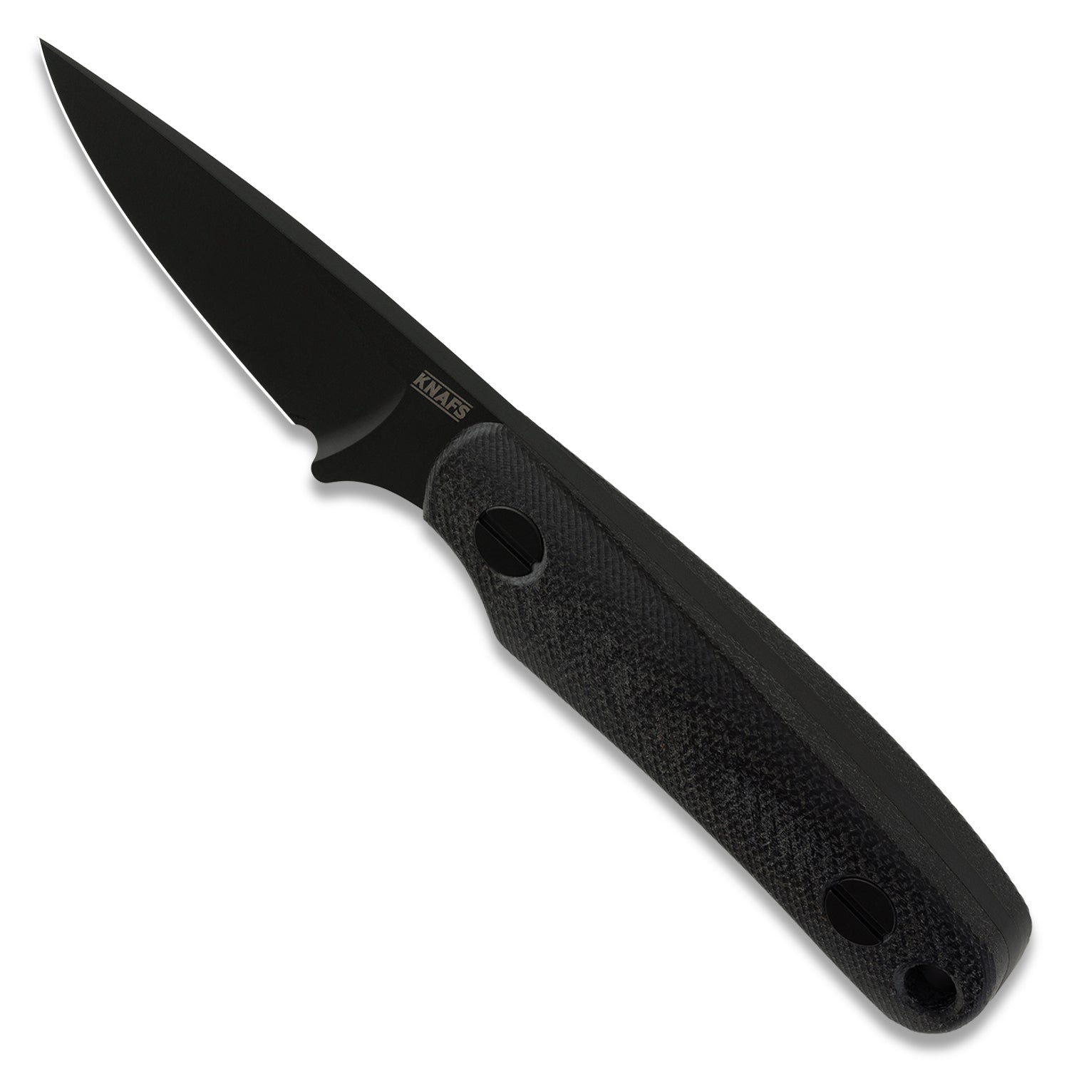 Little Lulu Fixed Blade Knife - Black Cerakote MagnaCut - Black Micarta