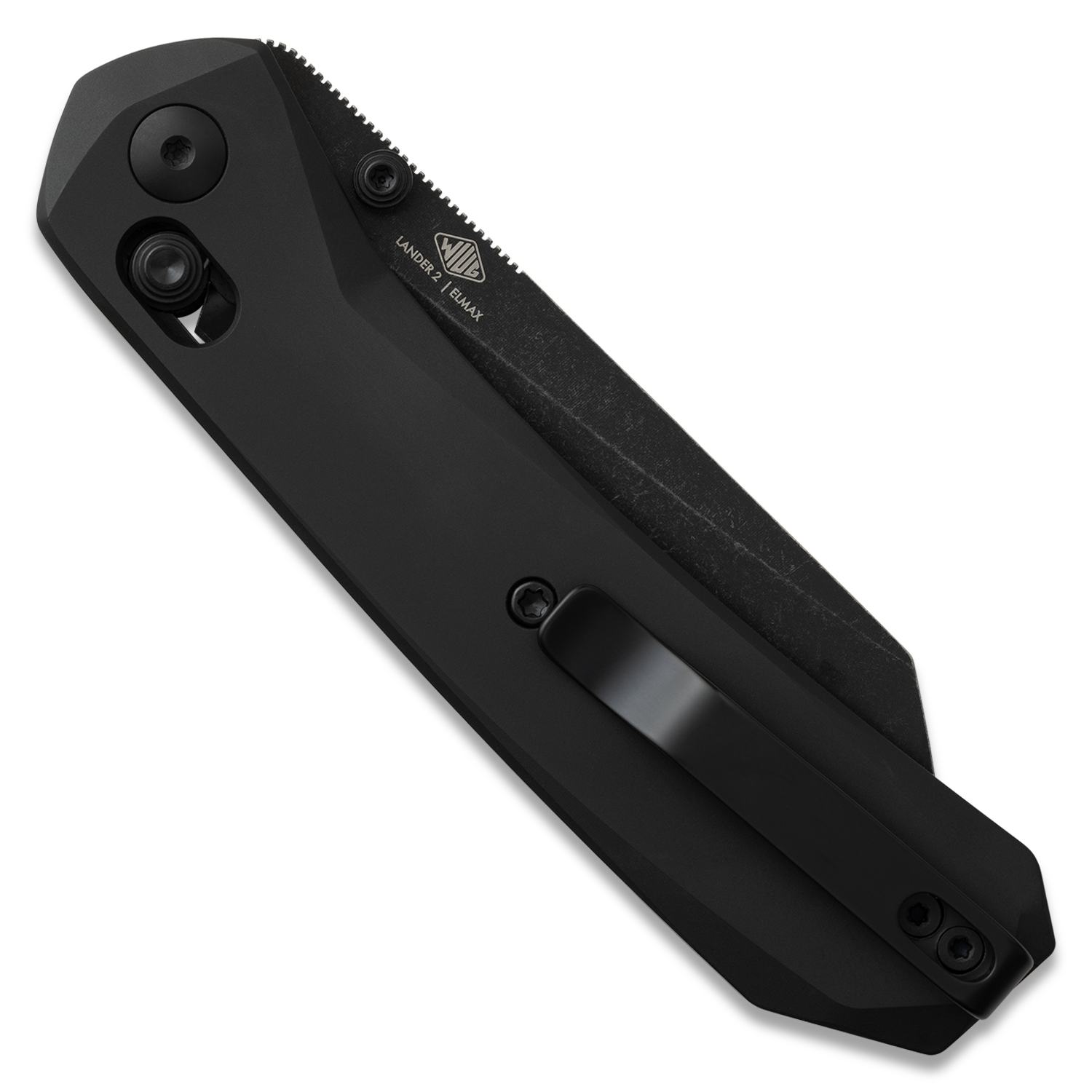 Lander 2 Reverse Tanto - Aluminio Negro - Elmax