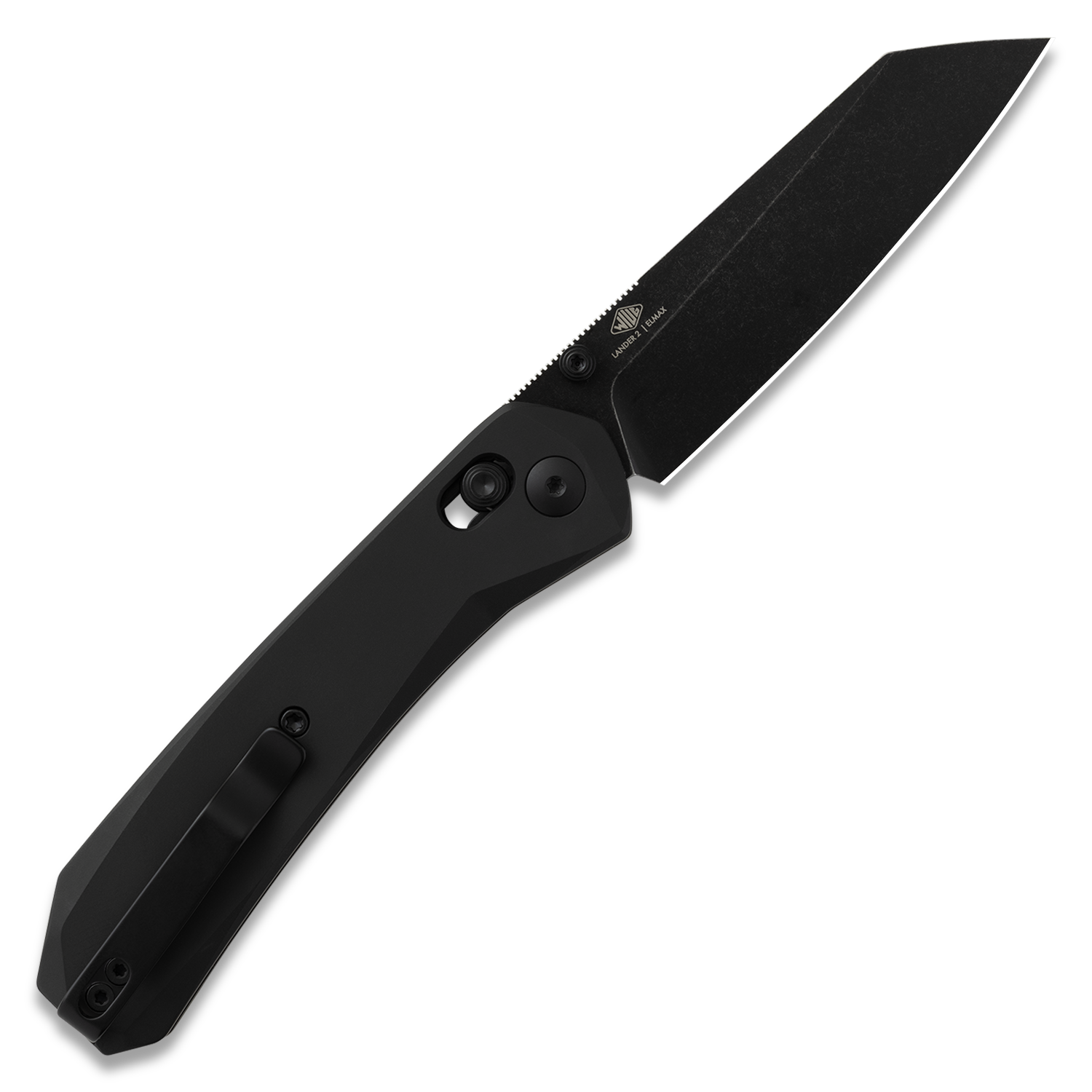 Lander 2 Reverse Tanto - Aluminio Negro - Elmax