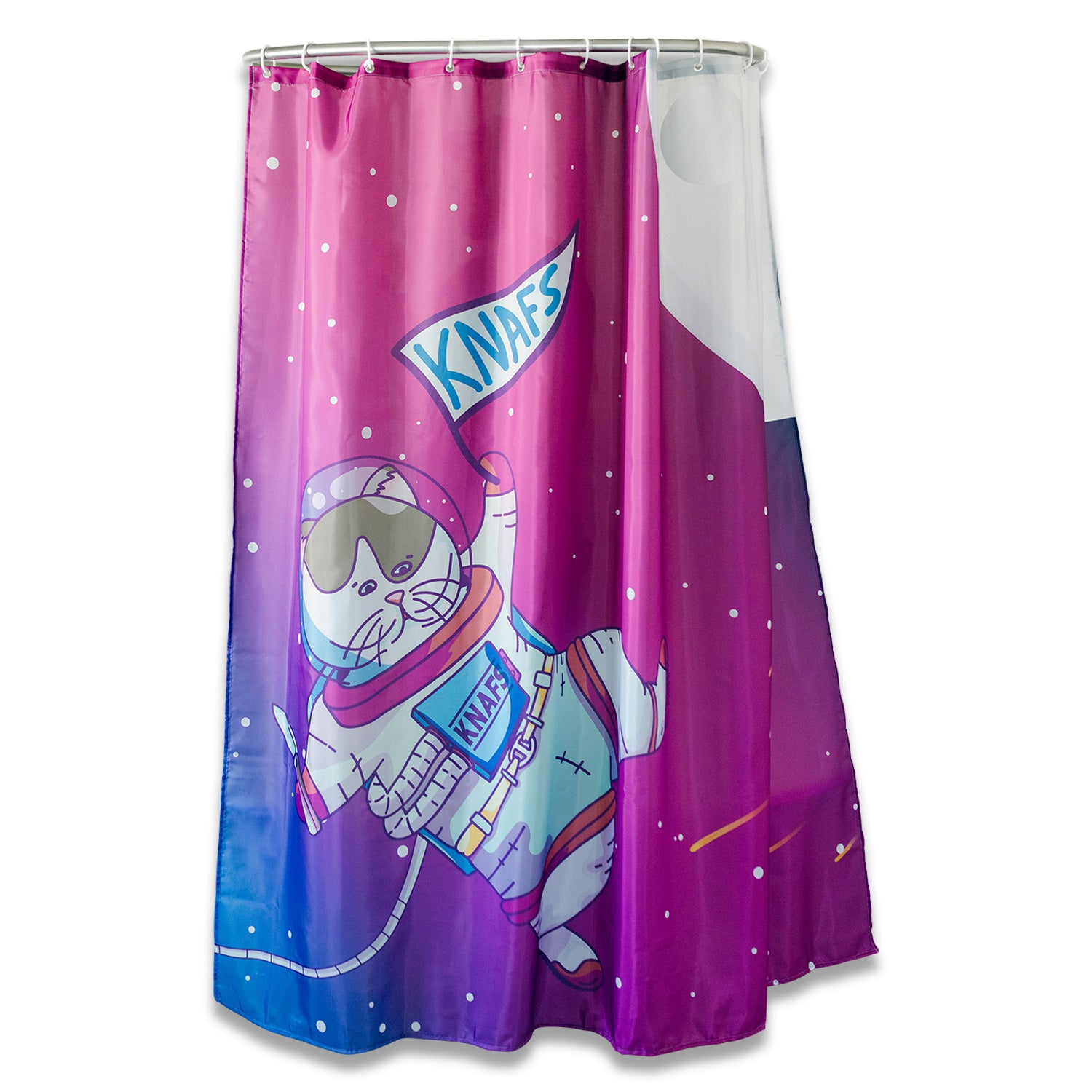 Gary Space Kitty Shower Curtain