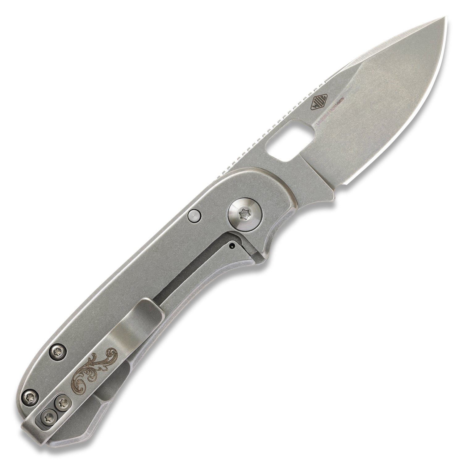 Lander 5 Knife - Gray - Filigree - Blade Texas Exclusive