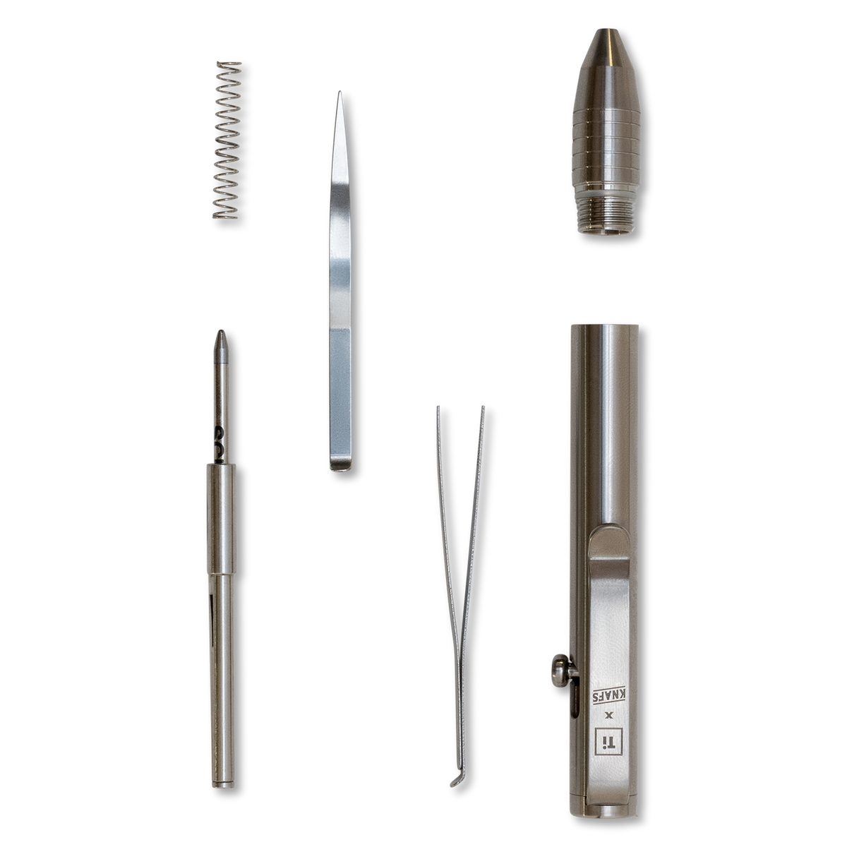 Lil Sancho Bolt Action Pen - Titanium Raw - Big Idea Design x Knafs