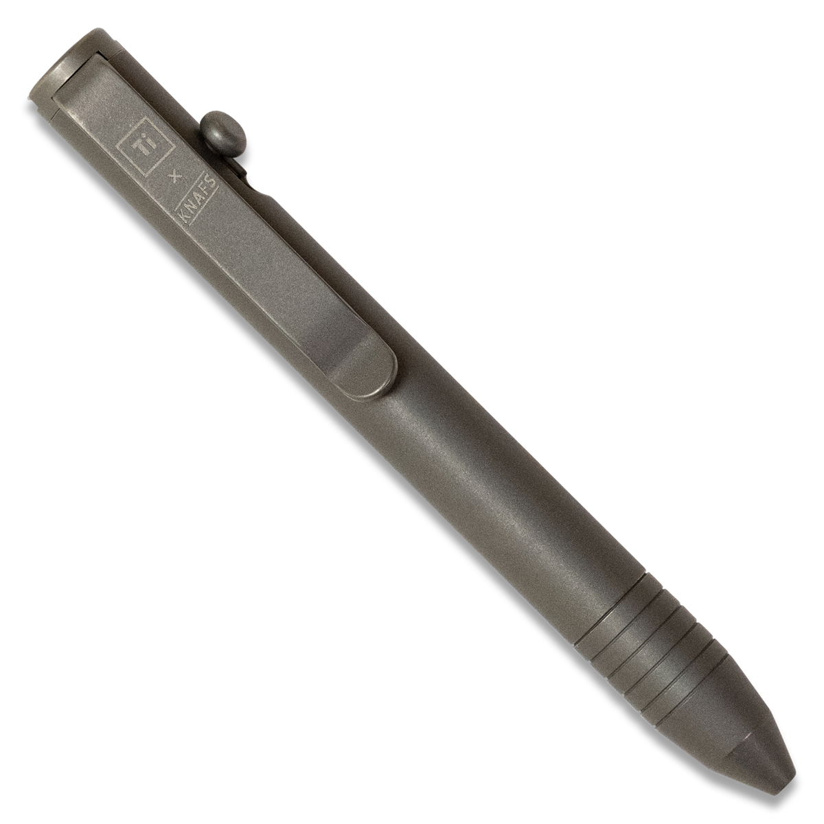 Lil Sancho Bolt Action Pen - Titanium Stonewashed - Big Idea Design x Knafs