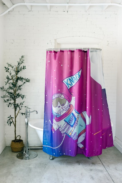 Knafs - Gary Space Kitty Shower Curtain