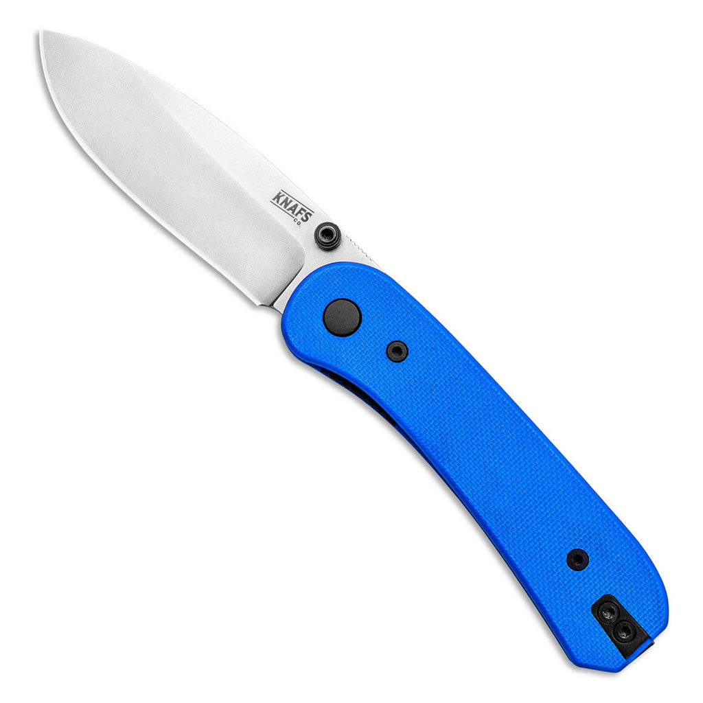 Knafs Lander 1 EDC Pocket Knife - Blue G10 - Open Front