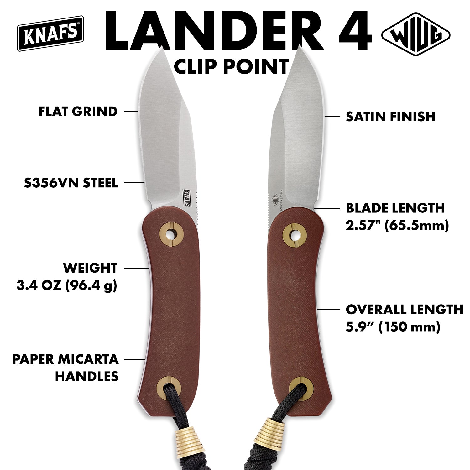 Lander 4 Fixed Blade - Clip Point - S35VN