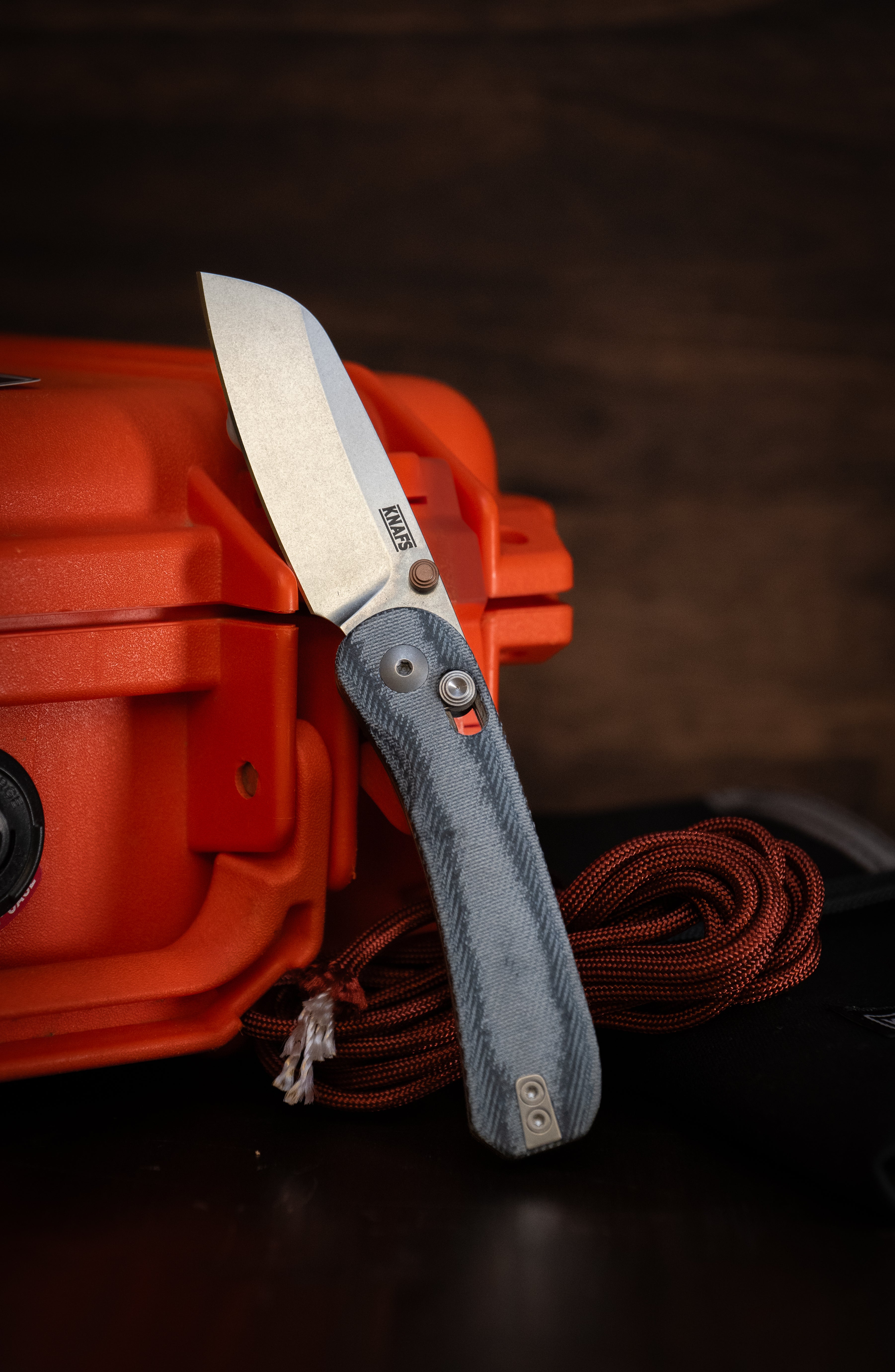 Lander 3 Pocket Knife - Sheepsfoot - Denim Micarta - S35VN