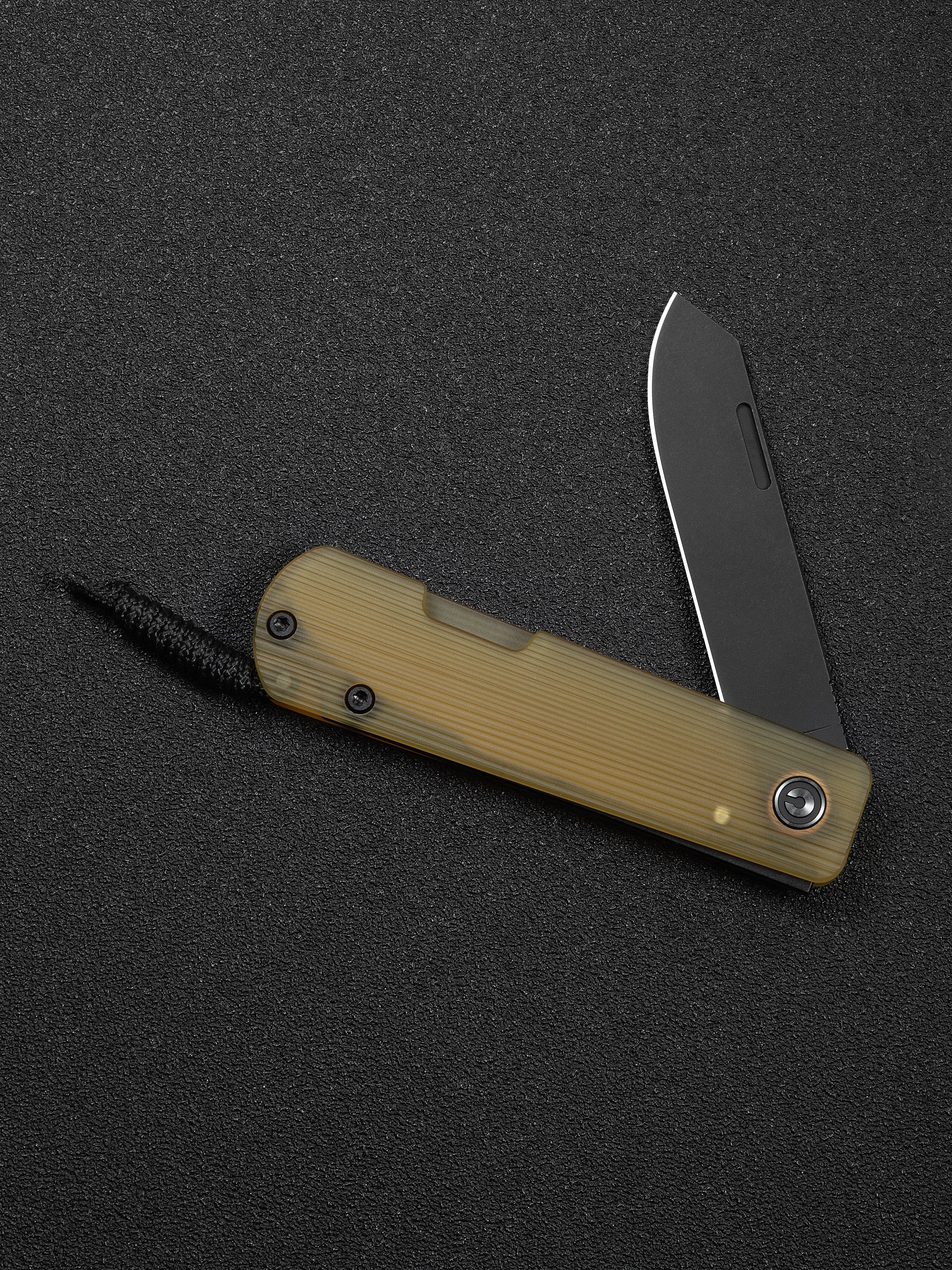 Slippy Sendy Pocket Knife - Ultem - Black Coated Nitro V