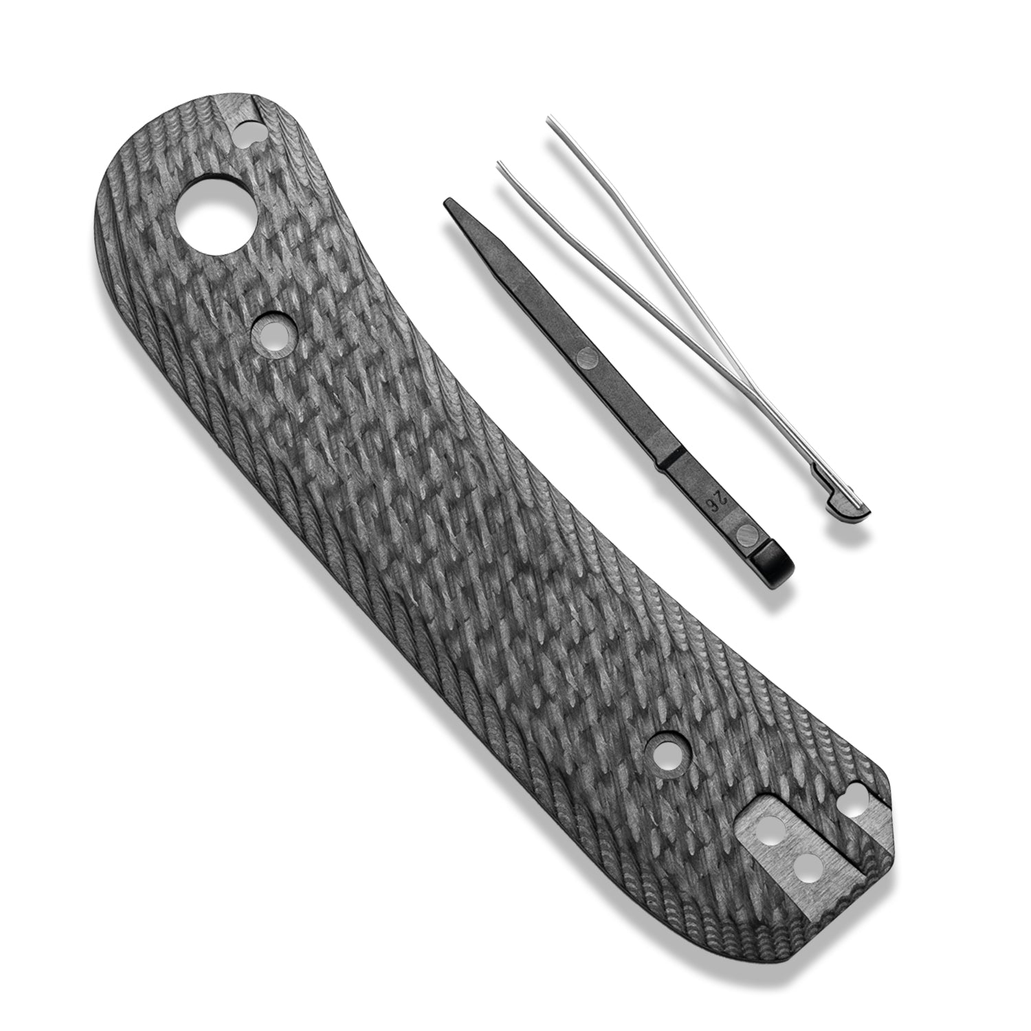 Lander 1 Knife Scales - Bias Carbon Fiber