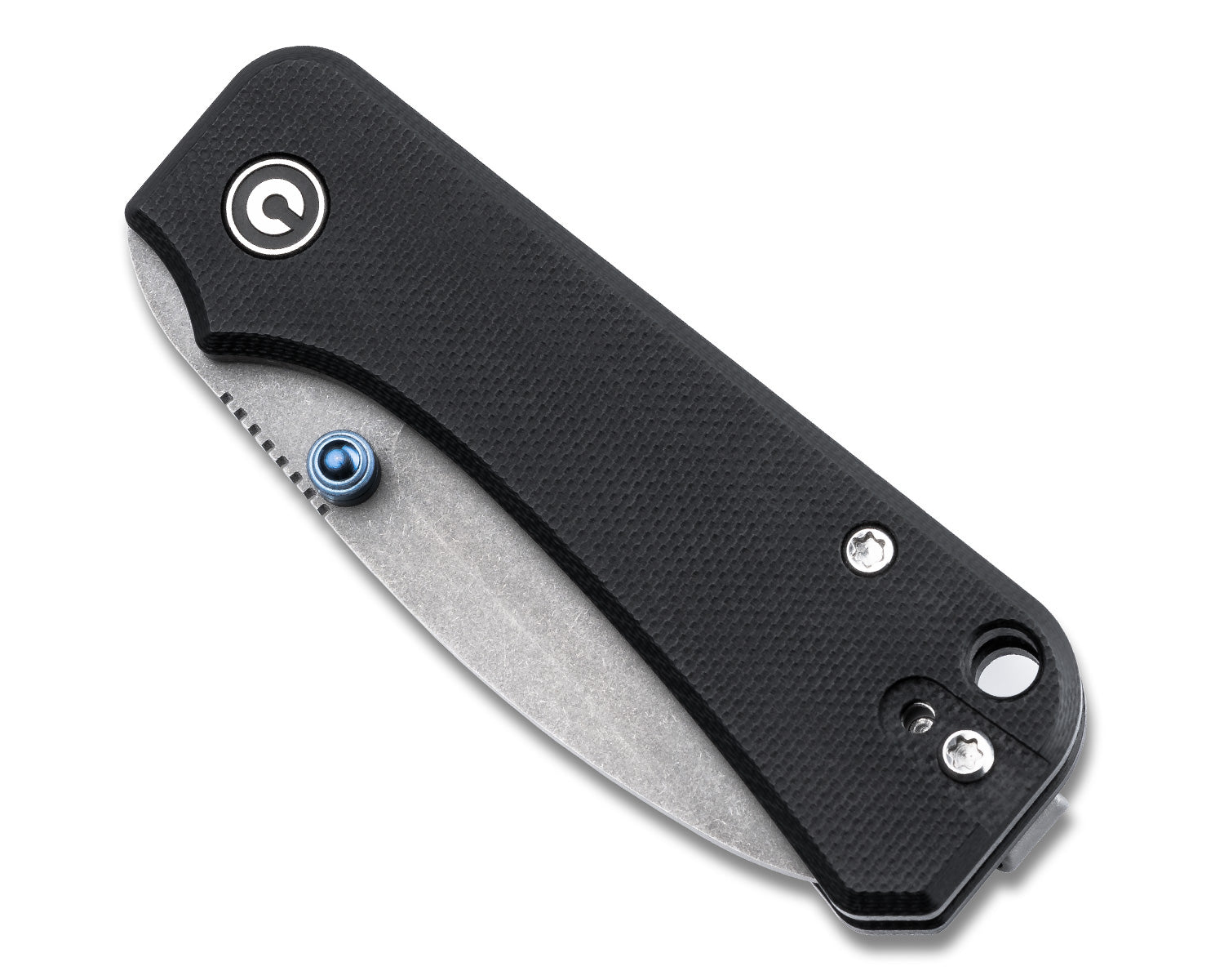 Baby Banter Pocket Knife - Purple G10 - Black Stonewash Nitro V - Closed front