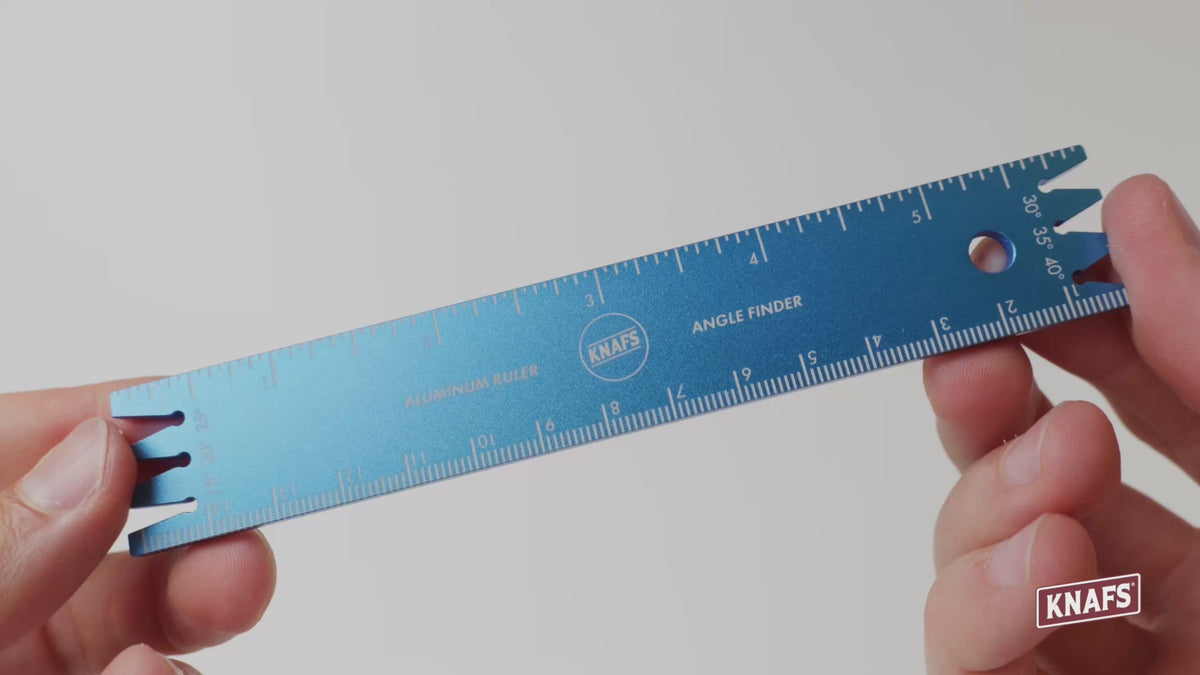 Aluminum Ruler + Knife Angle Finder