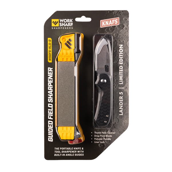 Work Sharp x Knafs Guided Field Sharpener and Lander 5 Knife Combo Kit