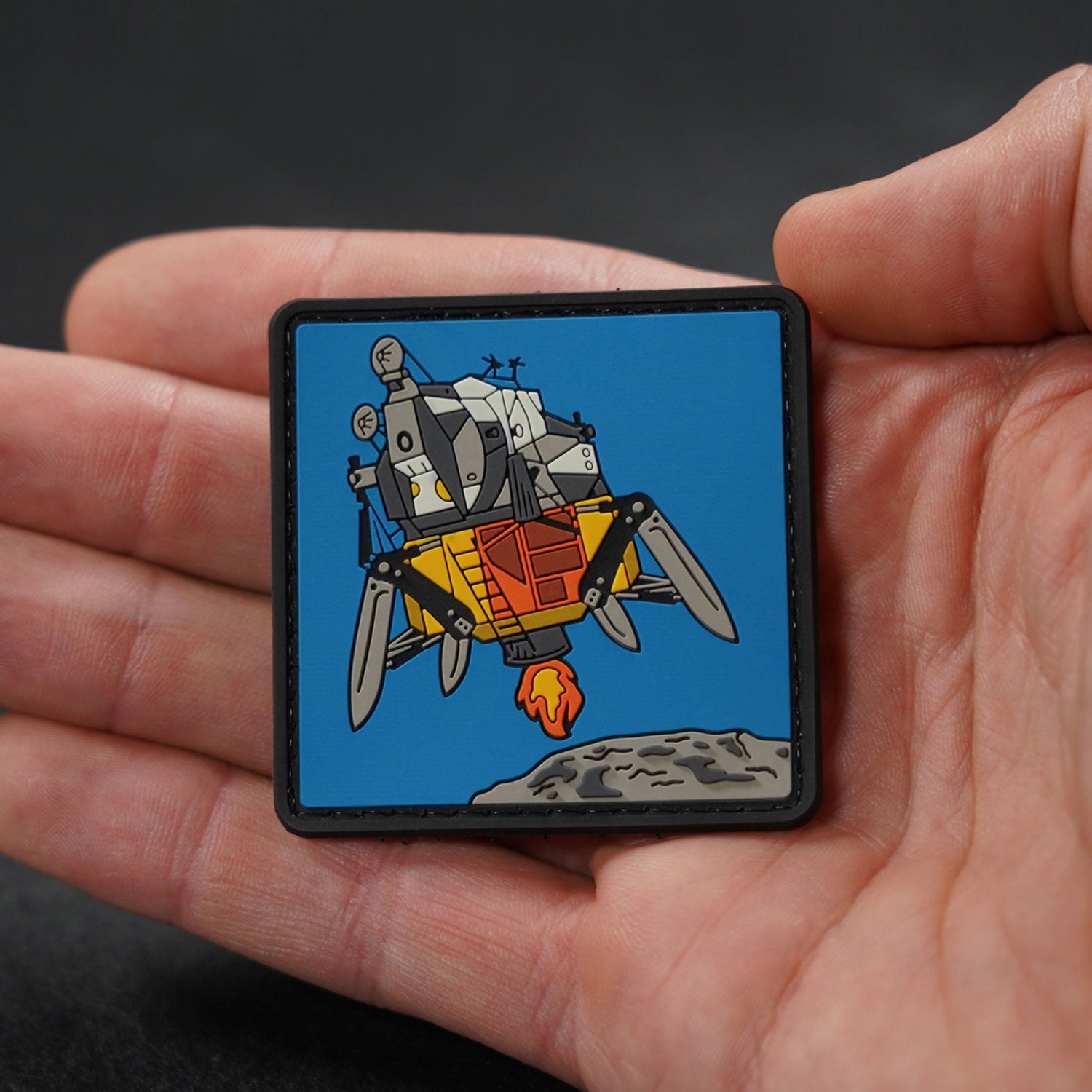 Lunar Lander Knife Patch - In hand 