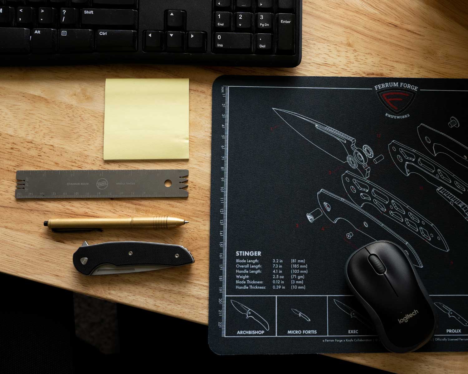 Knafs x Ferrum Forge Stinger Knife Shop Mat - Mouse Pad