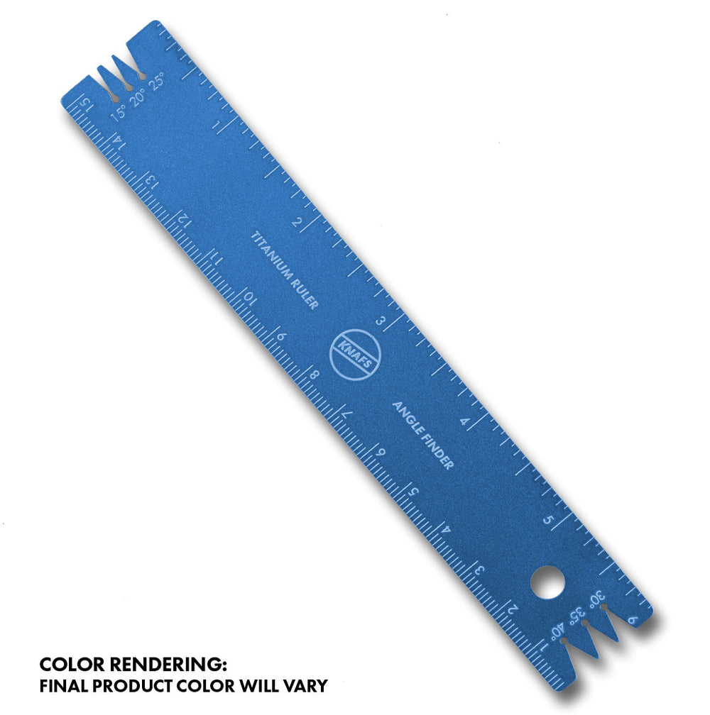 Fanning Ruler Titanium Ruler + Knife Angle Finder