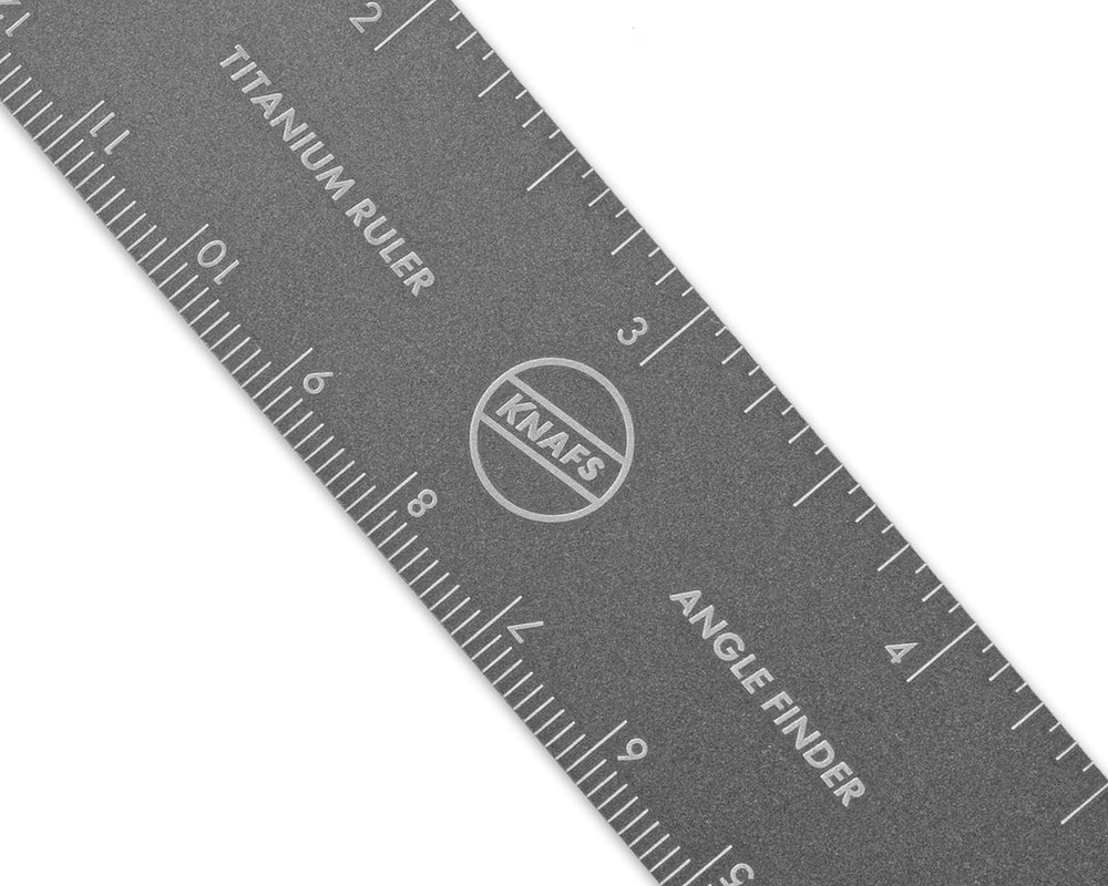 Atie Ruler Titanium Ruler + Knife Angle Finder