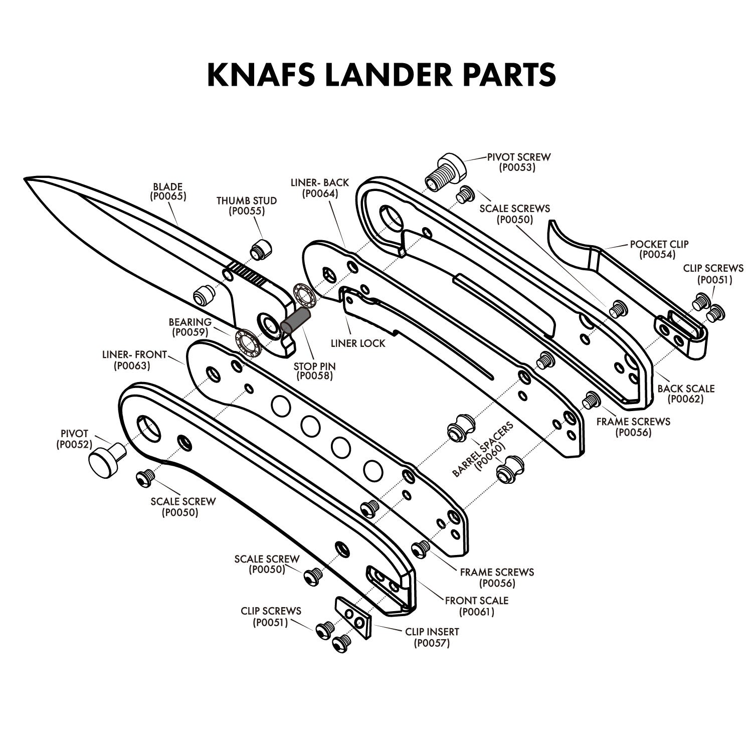 Lander 1 - Pocket Clip - Black – Knafs